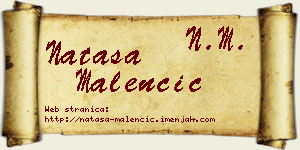 Nataša Malenčić vizit kartica